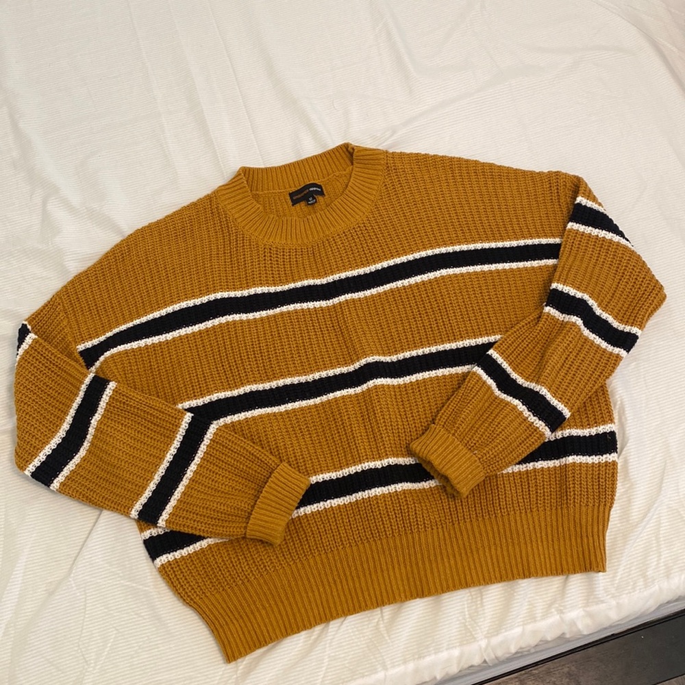 knitted striped sweater
